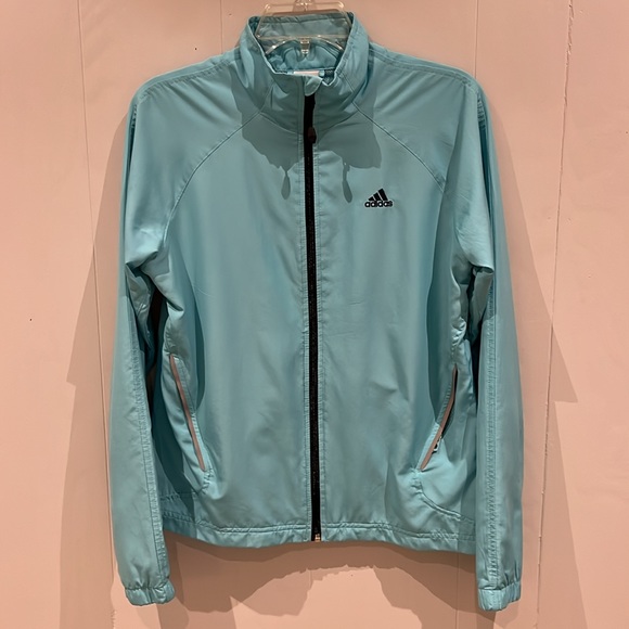 Adidas Jogging Suit Navy/Turquoise Medium. Reflective strips on pockets. - Picture 2 of 8